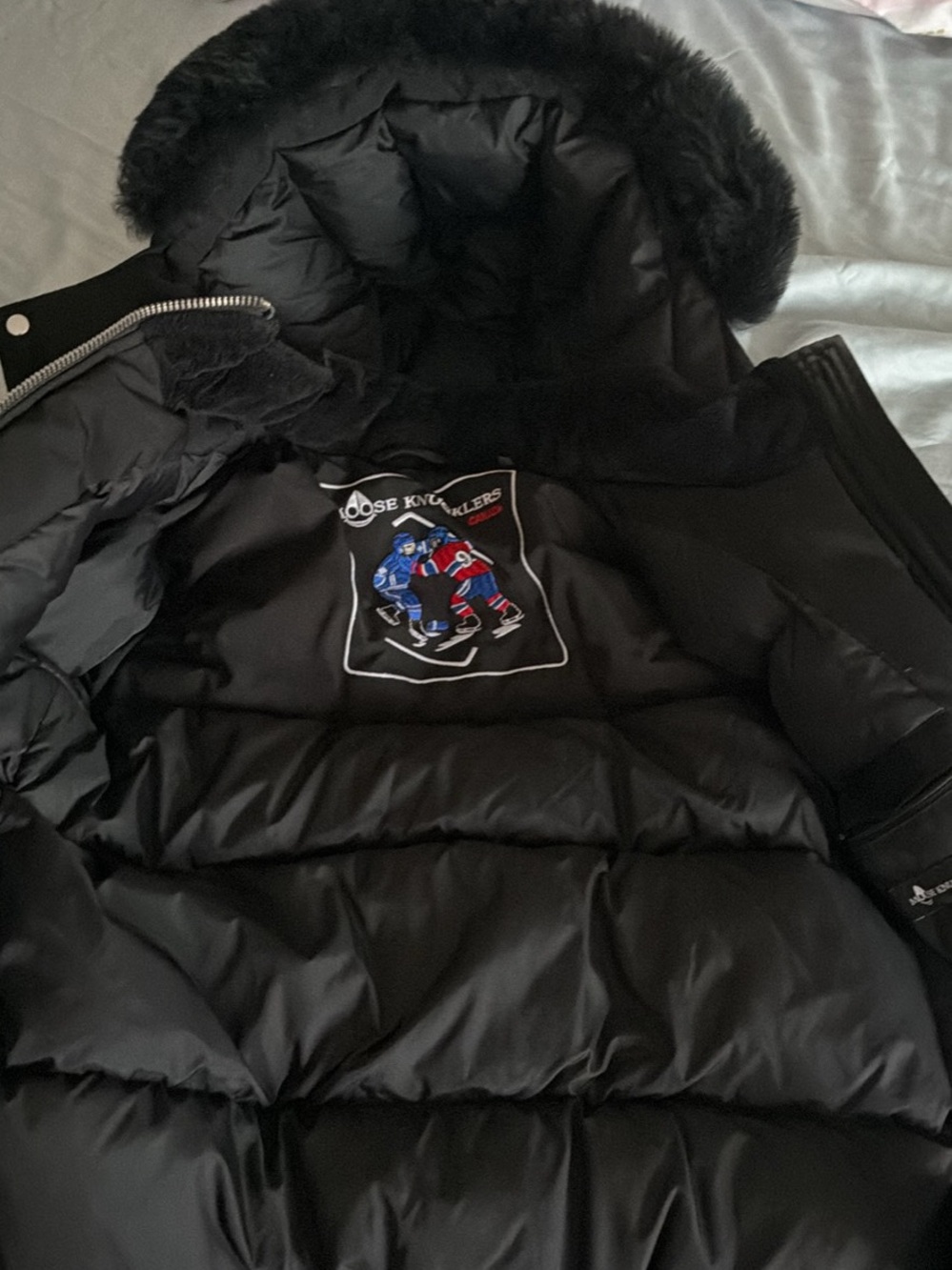 Moose Knuckles Kids Black Puffer Jacket with Hood - Picture 1 of 2